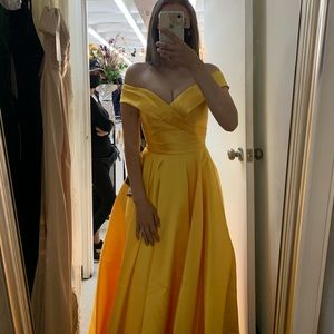 Yellow belle ball gown